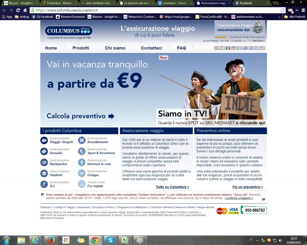 Assicurazione viaggio Columbus opinioni Milano Life