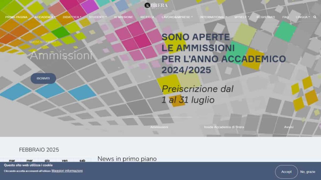 CONORS PER DOCENTI PRESSO L'ACCADEMIA BELLE ARTI DI MILANO: DEVE, VIME, QUANDO