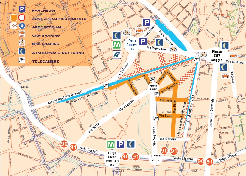 IL Naviglio Pavese è nell'area C?